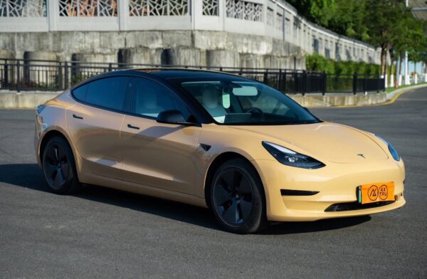 Gloss Dune Yellow Car Body Color Change Vinyl Wrap - 图片 2