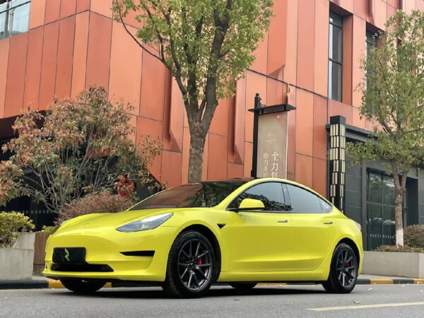Gloss Lemon Yellow Car Body Color Change Vinyl Wrap - 图片 2