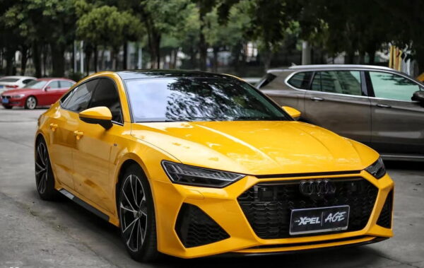 Gloss Sunflower Yellow Car Body Color Change Vinyl Wrap - 图片 2
