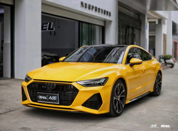 Gloss Sunflower Yellow Car Body Color Change Vinyl Wrap