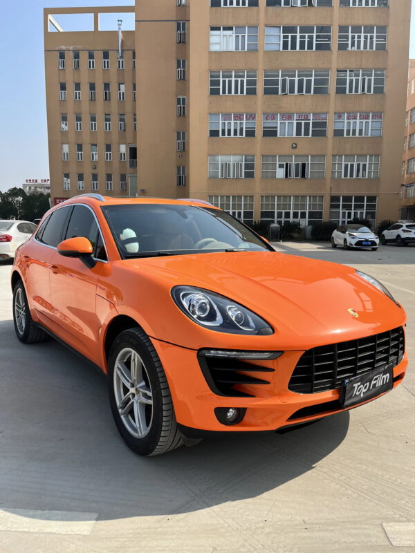 Gloss Blazing Orange Car Body Color Change Vinyl Wrap