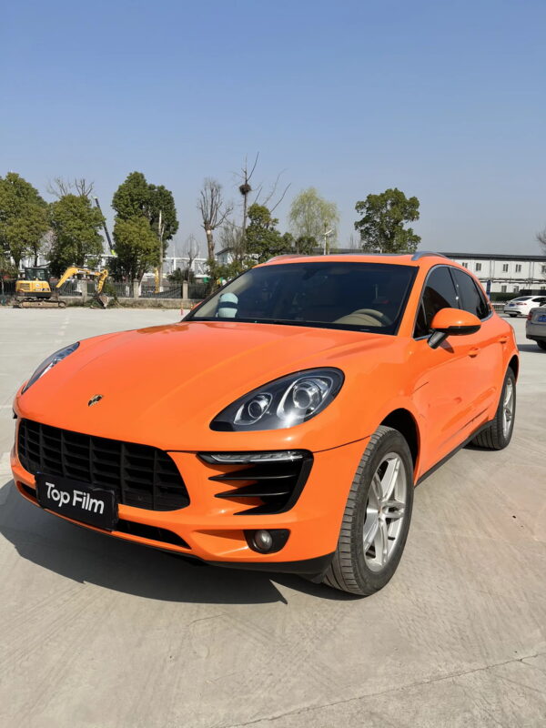 Gloss Blazing Orange Car Body Color Change Vinyl Wrap - 图片 2