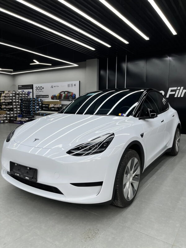 Gloss Piano White Car Body Color Change Vinyl Wrap