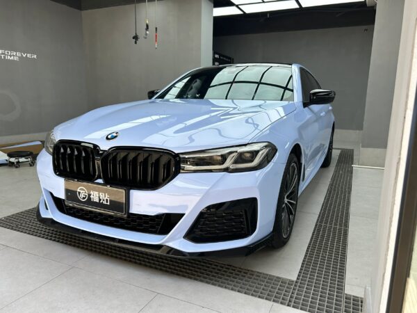 Gloss Misty Blue Car Body Color Change Vinyl Wrap