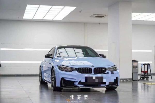 Gloss Misty Blue Car Body Color Change Vinyl Wrap - 图片 2
