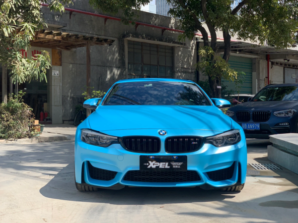 Gloss Ice Cream Blue Car Body Color Change Vinyl Wrap