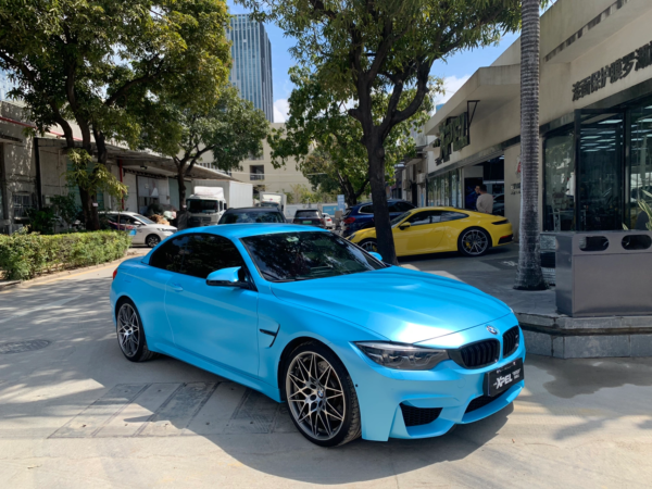 Gloss Ice Cream Blue Car Body Color Change Vinyl Wrap - 图片 2