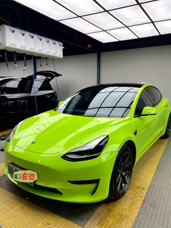 Gloss Apple Green Car Body Color Change Vinyl Wrap