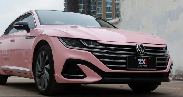 Gloss Shell Pink Car Body Color Change Vinyl Wrap - 图片 2