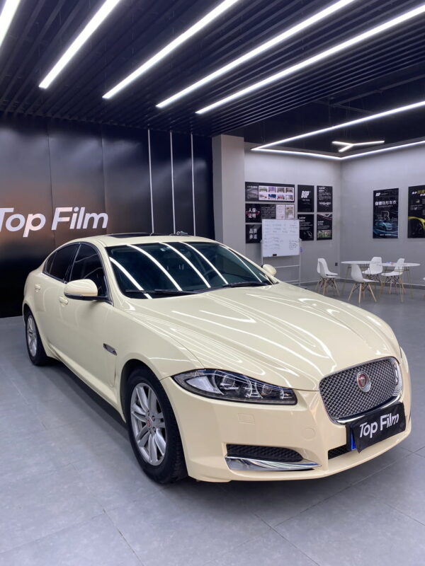 Gloss Light Ivory White Car Body Color Change Vinyl Wrap - 图片 2