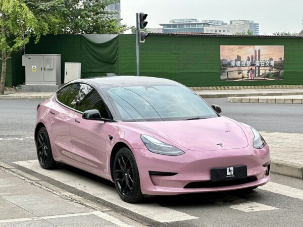 Gloss Oolong Milk Tea Pink Car Body Color Change Vinyl Wrap - 图片 2
