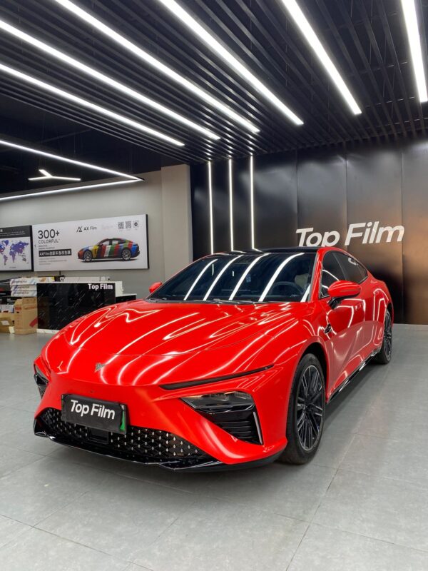 Gloss Ferrari Red Car Body Color Change Vinyl Wrap