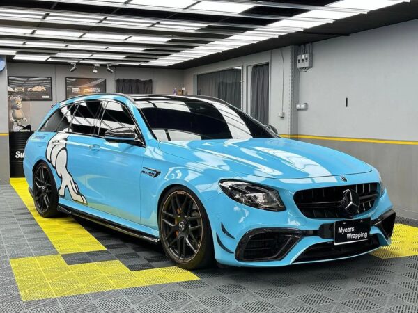 Gloss Sky Blue Car Body Color Change Vinyl Wrap - 图片 2