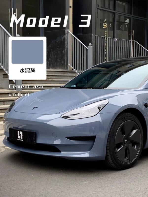 Gloss Cement Gray Car Body Color Change Vinyl Wrap
