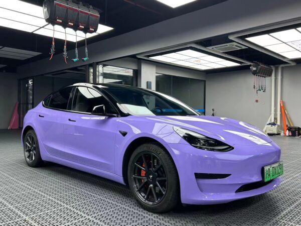 Gloss Lavender Purple Car Body Color Change Vinyl Wrap - 图片 2