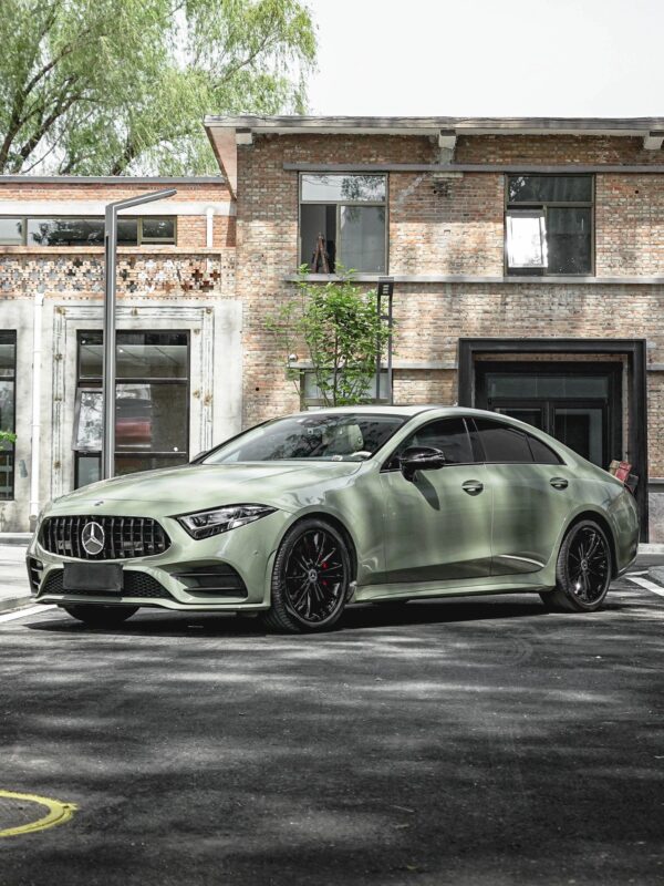 Gloss Khaki Green Car Body Color Change Vinyl Wrap