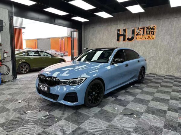 Gloss Porcelain Blue Car Body Color Change Vinyl Wrap