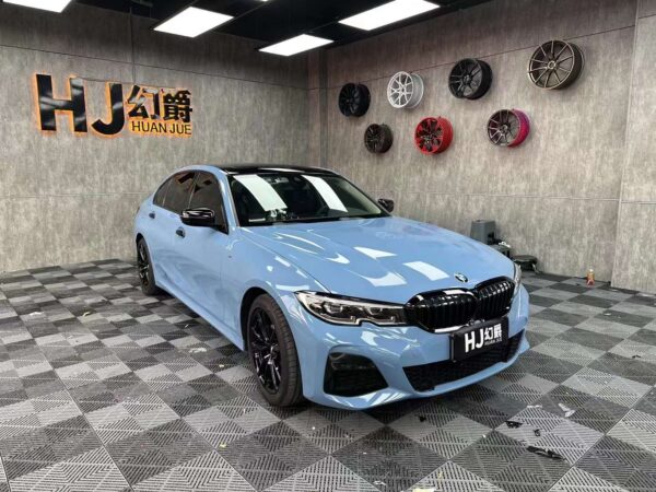 Gloss Porcelain Blue Car Body Color Change Vinyl Wrap - 图片 2