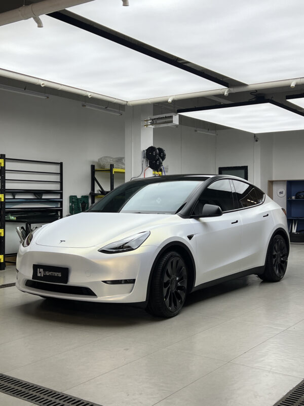 Ceramic White To Gold Car Body Color Change Vinyl Wrap
