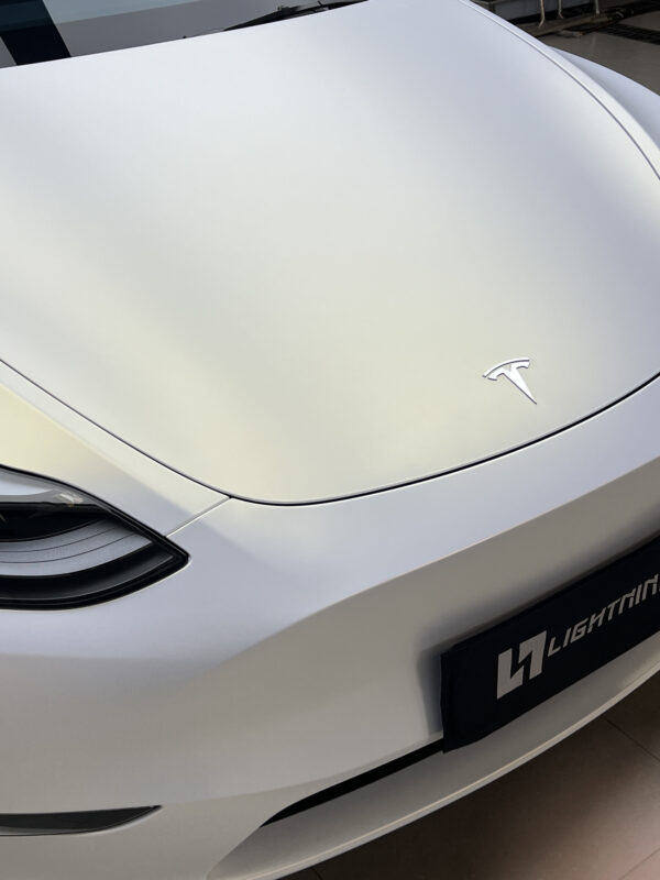Ceramic White To Gold Car Body Color Change Vinyl Wrap - 图片 2