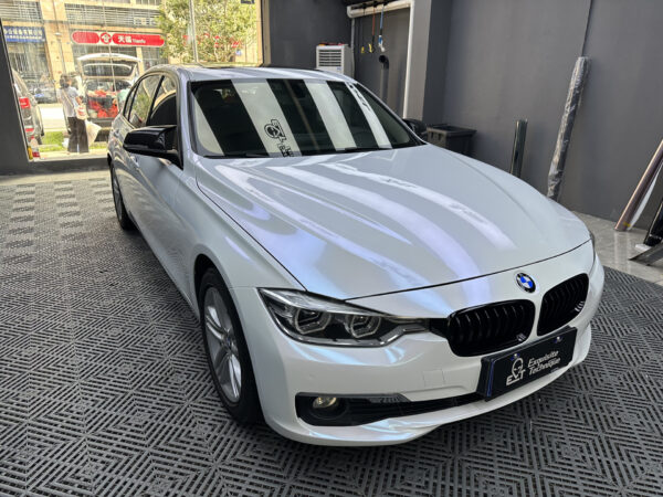 Gloss Pearl Shell White To Blue Car Body Color Change Vinyl Wrap - 图片 2