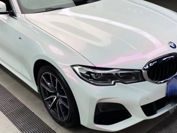 Gloss Pearl Shell White To Pink Car Body Color Change Vinyl Wrap - 图片 2