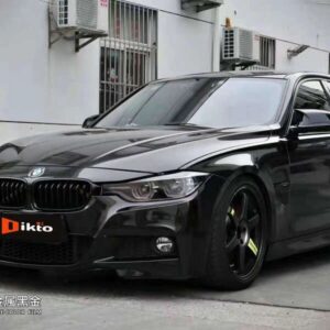 Super Bright Metallic Black Car Body Color Change Vinyl Wrap